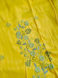 Muslin Cotton Embroidered Suit