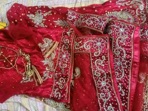 Red Embroidered Lehenga Choli
