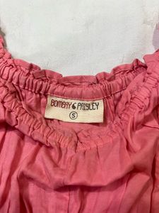 Cute Pink Shirred Top