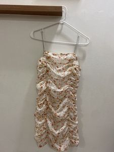Floral Ruched Mini Dress