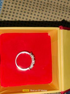 Bule Ruby &amp; Dimond Silver Ring 14g 925 Qualit