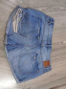 Distressed Denim Shorts