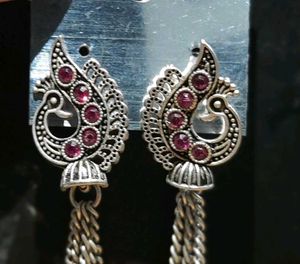 Oxidised Silver Jhumkas