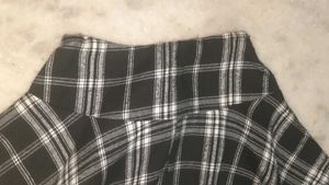 GRUNGE CRISS CROSS CHECKERED SKIRT