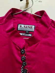 Stylish Pink Kurta With Buttons