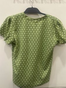 Sea Green Polka Dot Top