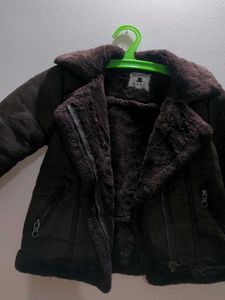 Brown Fur Lined Jacket 3/4 years