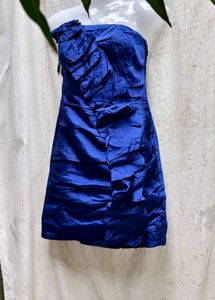 4138. Blue Strapless Mini Dress