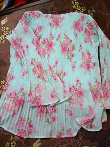 Blue Frill Top