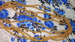 Golden Big And Medium Metal Beads