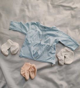 Baby Blue Shirt & Booties Set