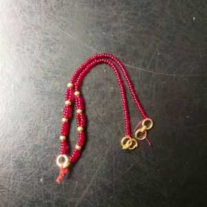 22k Pure 4+4=8 Gold Moti Handmade Kaan Chain 1pair