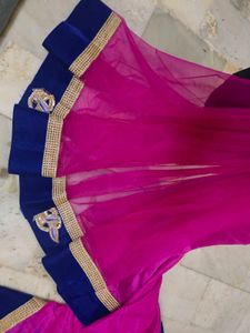 Velvet full  border an  blouse