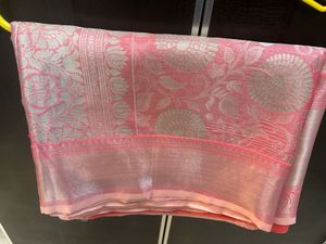 Pink silk Saree