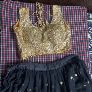 Black Golden Lengha