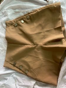 Zara Tan Button Shorts