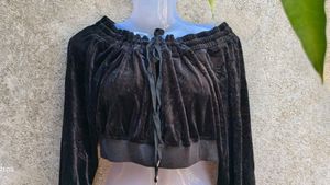 I. SEXY BLACK VELVET TOP
