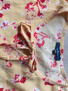 Floral Tie-Neck Top