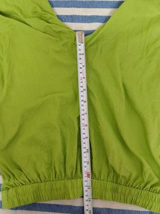 Green Lace Trim Leggings