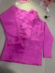 Hot Pink Denim Jacket