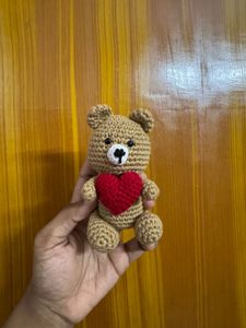 Crochet Teddy Bear with Heart