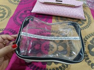Pink Clutch &amp; Cosmetic Case