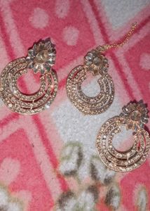 Elegant Ethnic Earrings with tika