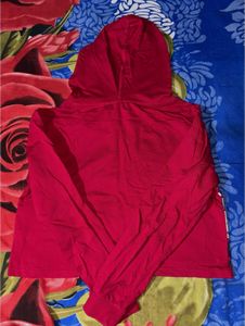 Red Crop Hoody