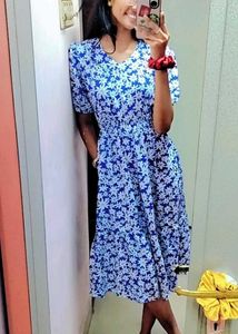 Blue Floral Dress