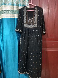 Elegant Black Naira Cut  Kurti