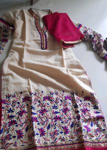 Pink And Beige Coloured Dress