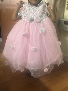 Pink Flower Girl Gown