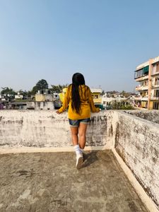Mustard Knit V-Neck Sweater