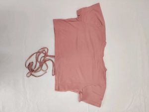 Cute Pink Tie-Up Top