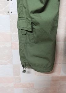 Dark Olive Green Parachute Pants