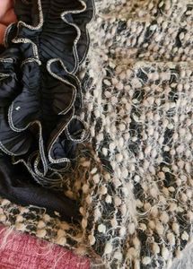 black woolen Poncho style sweater