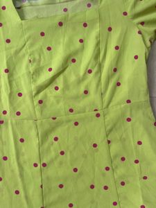 Retro Polka Dot Midi Dress