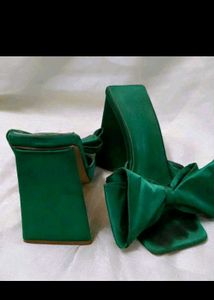 Designer Green Heels