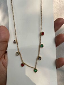 Anti tarnish Heart Charm Necklace