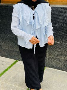 Ruffled Baby Blue Top