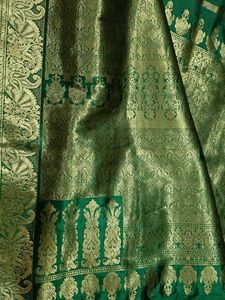 Emerald Green Brocade Fabric