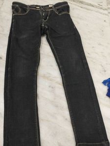 Dark Wash Denim Jeans ( Black)