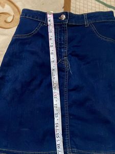 Denim A-Line Mini Skirt