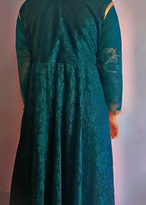 Elegant Teal Ethnic Gown