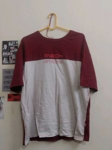 Maroon & White Mech Strike Iron Man Tee