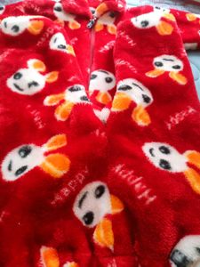 Red Panda Print Fleece Jacket And Pant❤️🥰
