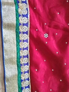 Heavy Bridal Embroidery Stone Work Saree