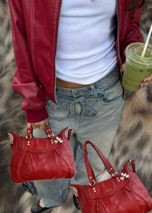 Authentic coach red leather bag
