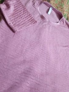 magenta Textured Top