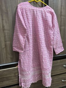 Pink Embroidered Kurta